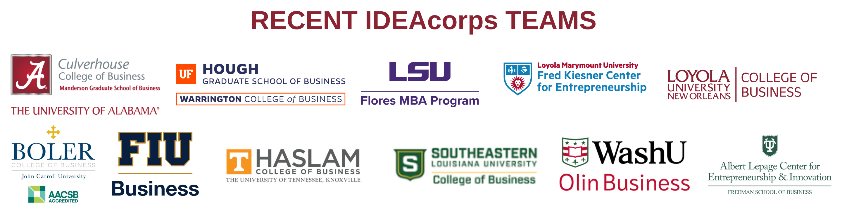 Recent IDEAcorps team logos
